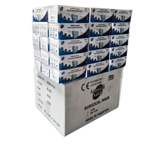 40 Boxes of 50 Disposable Face Masks, 3-Ply, 3 Layer Facial Cover Wholesale Bulk - Picture 1 of 5