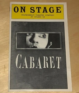 Cabaret On Stage Roundabout Theatre Company At Studio 54 Playbill 1998 Program - Picture 1 of 2