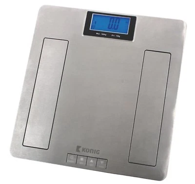 König digitale Personenwaage Multi-Analyse Körperfettwaage Flach max. 180 KG NEU