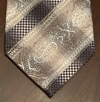 Gravata masculina Avanti Uomo marrom 100% poliéster feita na China - Imagem 1 de 4