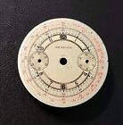 1940S Aradam Swiss Chronograph Watch Face Part Ww2 World War 2 Original Rare!