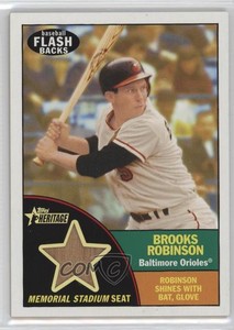 2010 Topps Heritage Baseball Flashbacks Stadium Relics Brooks Robinson HOF