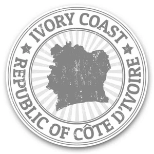 2 x Vinyl Stickers 30cm (bw) - Republic Of Ivory Coast Africa Travel  #40058 - Afbeelding 1 van 8