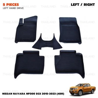For Nissan Navara NP300 D23 4x4 2015 - '23 LHD Rubber 3D Floor Mat Carpets - Imagem 1 de 4