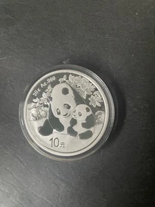 Moneda panda de plata China 2024 30 gramos 10 yuanes .999 lingotes finos - Imagen 1 de 2