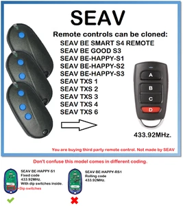 Seav BE-HAPPY-S1, S2, S3 Telecomando Duplicatore 4-Channel - Bild 1 von 7