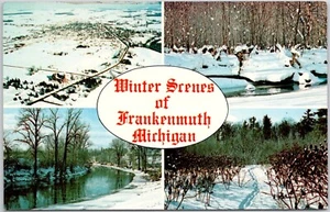 Frankenmuth MI Winter Scenes Multi Views Postcard MIchigan - Picture 1 of 2