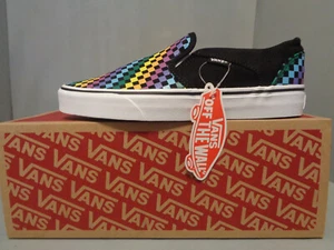 Vans Asher Slip-On Sneaker Women's Sizes! NIB! New! Plaid! Stunning! VN000VOSAQ8 - Picture 1 of 5