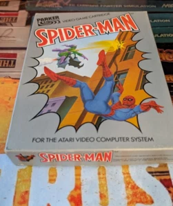 Spider-Man (1982) Atari VCS 2600 (Modul, Manual, Box) 8-bit game CIB works - Bild 1 von 3