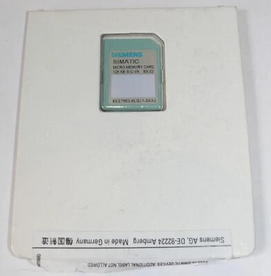 SIMATIC S7 6ES7953-8LG11-0AA0 MICRO MEMORY CARD 128 KBYTES - Image 1 of 4