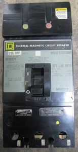 😍SQUARE D 225AMP THERMAL MAG CIRCUIT BREAKER I-LINE 3 POLES 600AC/250DC KA36225 - Picture 1 of 10