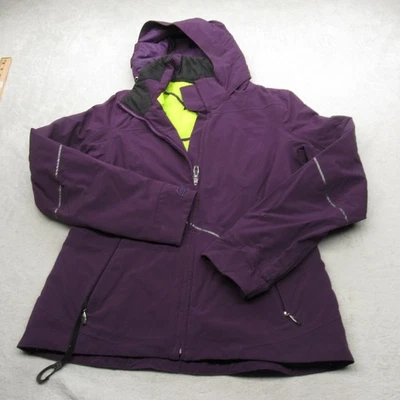 Chaqueta Spyder Mujer 8 Púrpura Capucha Esquí Reflectante Cremallera Bolsillo Impermeable Invierno Foto 1 de 4