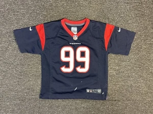 Houston Texans Jersey Shirt Youth Large Blue Red NFL Football Watt 99 Nike Kids - Picture 1 of 6