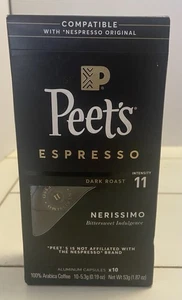 Peets Espresso Nespresso Original 10 Cápsulas Intensidad 11 Tostado Oscuro - Imagen 1 de 9