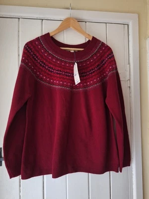 BNWT'S GORGEOUS  SEASALT  SEAS EDGE FAIR ISLE JUMPER WELL HOUSE DAHLIA MIX 20 - Image 1 of 4