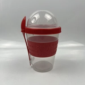 Tazza Yogurt Pentole e Cucchiaio Colazione Pernottamento Avena Cereali Contenitore Alimenti 600ml - Foto 1 di 13