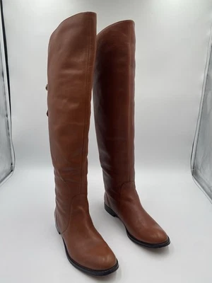 Botas de montar Coach Cheyenne de cuero genuino por encima de la rodilla para mujer talla 8,5 marrón Foto 1 de 4