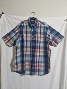 Nautica Mens XL Short Sleeve Check Shirt 100% Cotton - Picture 1 of 10