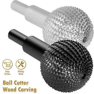 Sphere Rotary Burr Carbon Steel Wood Carving Burr 10mm Shank-- - Picture 1 of 14