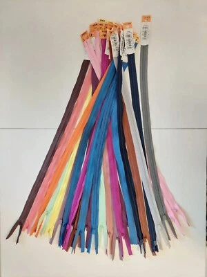 Job lot of 45 YKK Concealed Zips 56cm plus few others - Sewing Haberdashery - Image 1 of 4
