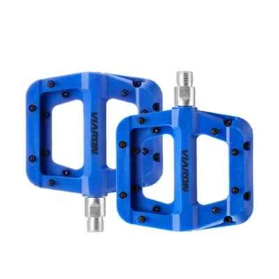 Pedales de rodamientos dobles sellados para bicicleta MTB ultraligeros antideslizantes 16 clavos pedal de nailon Foto 1 de 4