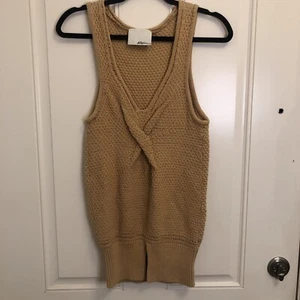 3.1 Phillip Lim Womens Sleeveless Top S Thermal Twisted Knot Sweater Knitted - Picture 1 of 12