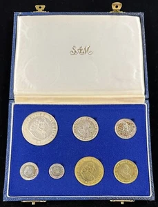 1964 South Africa Silver 7-Coin PROOF Set in Display Box - Picture 1 of 7