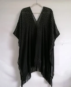 Victoria's Secret Womens Black Y2K Witchy Fringe Hem Swim Cover Up Size S/P - Picture 1 of 7