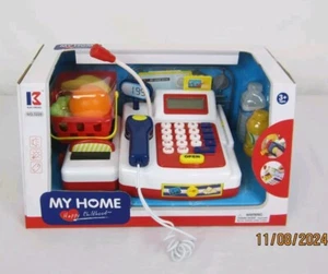 Cash Register Playset Toy with Scanner Real Calculator Microphone - Picture 1 of 12