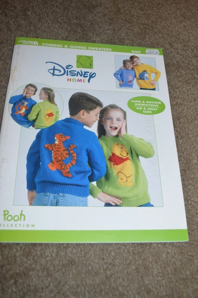 Leisure Arts Disney Pooh Collection Come & Go Machine & Hand Knit Sweaters #3514 - Image 1 of 1