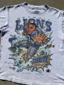 Detroit Lions Caricature Barry Sanders funny T shirt classic tee AN44503 - Picture 1 of 2