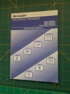 Sharp Electronic Organizer ZQ-2000, 2200, 2400 Operation Manual - Picture 1 of 3