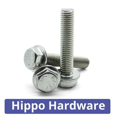 HIPPO HARDWARE M8 (8mm) Flanged Hexagon Head Bolts Flange Hex Screws A2 Stainless Steel