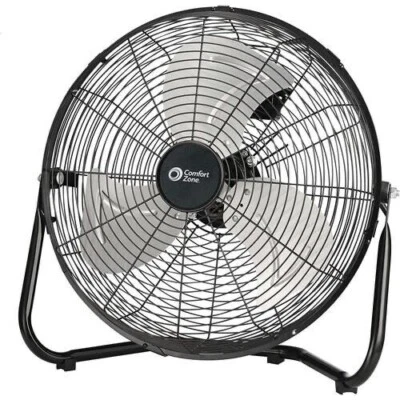 NEW - Comfort Zone CZHV12B 12 inch Floor Fan - Black - Image 1 of 2