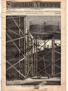 1886 Scientific American September 4 - Birmingham Gas; Coffin Explodes; IA brake - Picture 1 of 1