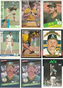 Huge 50 + CARNEY LANSFORD different cards lot 1984 - 1992 Athletics - Picture 1 of 6