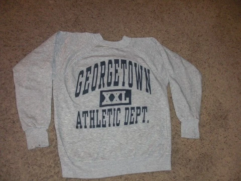 Vintage 80s GEORGETOWN Athletic Dept. gray tri-blend Sweatshirt men's Medium Cover