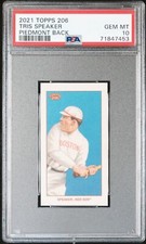2021 Topps 206 Tris Speaker Piedmont Back PSA 10