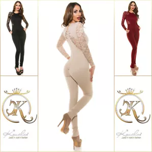 Damen Koucla Overall Partyoverall Jumpsuit Spitze Milax-Fashion - Bild 1 von 25