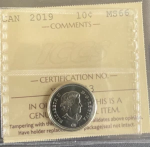 Canada - 10 Cents - 2019 - ICCS Certified - MS-66 - Picture 1 of 3