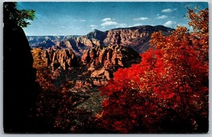 Vtg Oak Creek Canyon Arizona AZ View From Schnebly Hill Red Rock Postcard - Picture 1 of 2