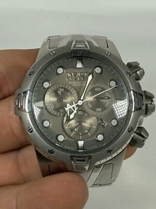 Invicta Reserve #0642 grau/silber Kristallglas 50mm Swiss Made läuft - Bild 1 von 13