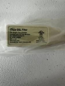 Pace LFT4-1 DSL Filter 4201-000198-003 For Single-Line Phones New Sealed bag - Picture 1 of 3