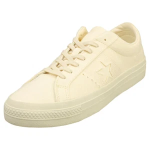 Converse One Star Pro Ox Unisex Casual Trainers in Cream - Picture 1 of 8