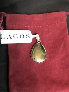 NWT $895 LAGOS Caviar Smooth 18k Gold 925 Sterling Silver Pendant - Picture 1 of 8