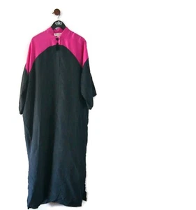 Vintage Far Away langes Damenkleid aus 100 % Seide 3/4 Glockenärmel Größe M Mumu - Bild 1 von 7