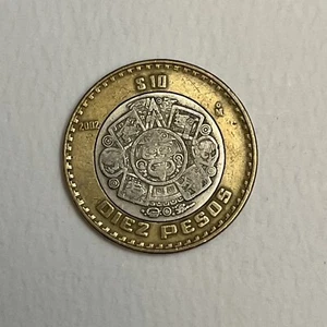 MEXICO MEXICAN  2002 OLDER  10 PESO COIN Mexican Money Inventory 308 - Picture 1 of 4