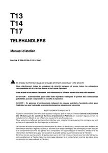 Fiat Kobelco t13 t14 t17 Manuel d'entretien D'atelier réparation - Picture 1 of 5
