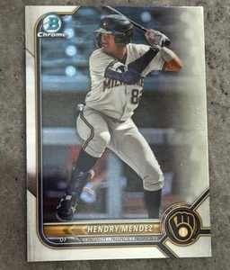 HENDRY MENDEZ 2022 BOWMAN DRAFT CHROME RC, BREWERS, PHILLIES - Picture 1 of 2