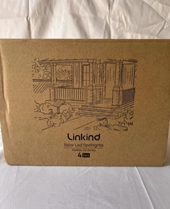 Linkind 16 Leds Solar Landscape Spotlights, Dusk-To-Dawn IP67 Waterproof Solar P - Picture 1 of 2
